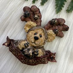 Vintage Merry Christmoose brooch