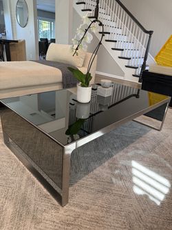 Restoration Hardware mirrored coffee table