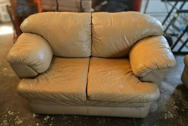 Free Tan Leather Loveseat and matching chair