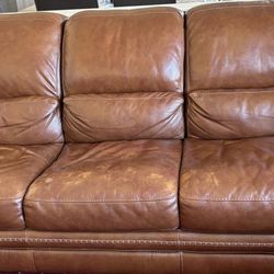 3 Piece Leather Sofa And Loveseat