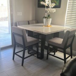 5pc White   Real Marble Table On Sale $799🎈🎈