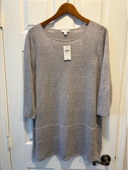 Pure Jill J. Jill Pearl Grey Knit sweater Top Women’s Size L- clothes - Simi Valley