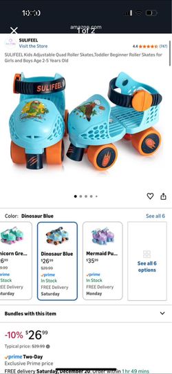 SULIFEEL Kids Adjustable Quad Roller Skates,Toddler Beginner Roller Skates for Girls  Age 2-5