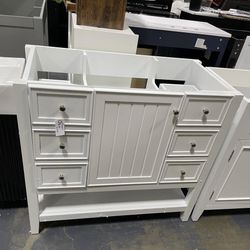 Assembled New Solid Wood Frame 36" Bathroom Vanity NO Sink Cabinet Base Only Bathroom Cabinet