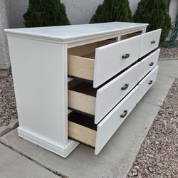White 6 Drawer Wood Dresser Free Delivery Included 