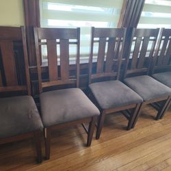 Six Set Chairs In Good Condition.  1 needs Repair See Photo. 