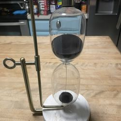 Retro Glass Spinning Hour Glass