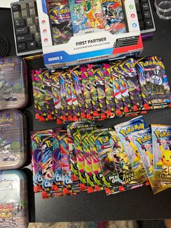 Pokémon TCG Booster Packs and First Partner Collection Lot