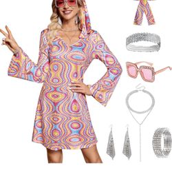 Adult 70 Disco Dress Sz XL