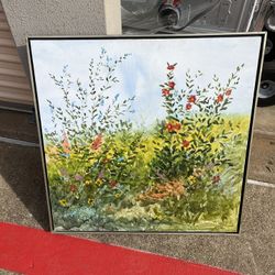 Signed Betty Rhodes signed Oil Painting  Framed