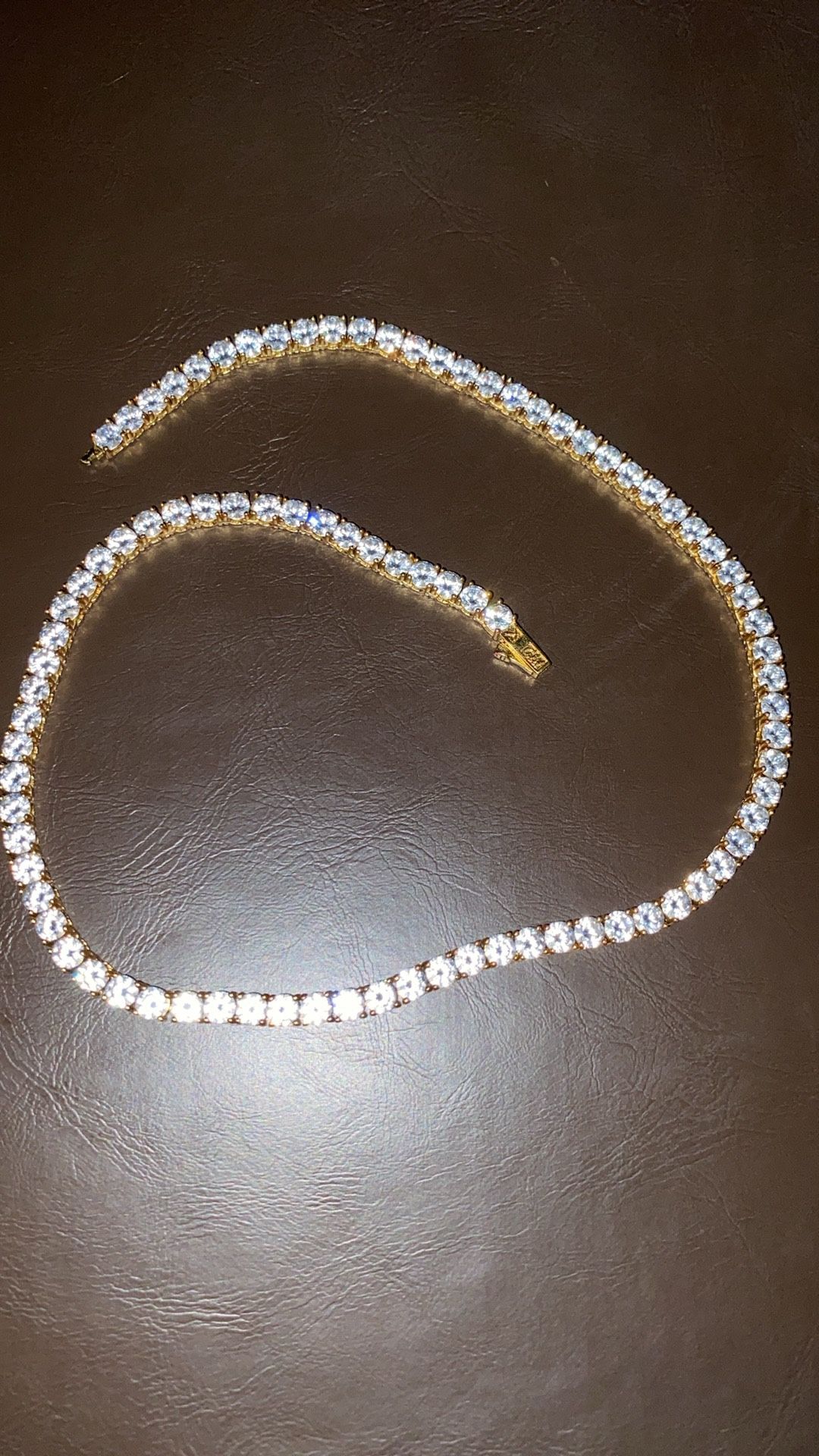 Gld Moissanite Chain and Bracelet 