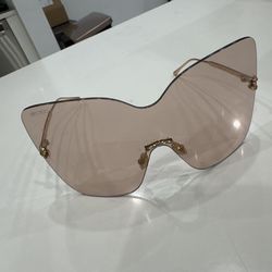Jimmy Choo Rimless Sunglasses Pink Lenses