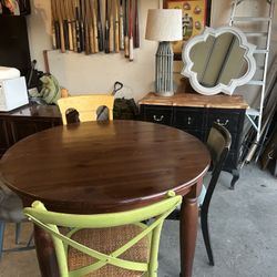 Vintage Dining Set With Sideboard And Mirror 