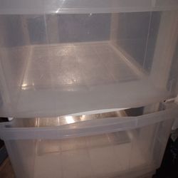 Clear Plastic Storage Container 3 Drawers