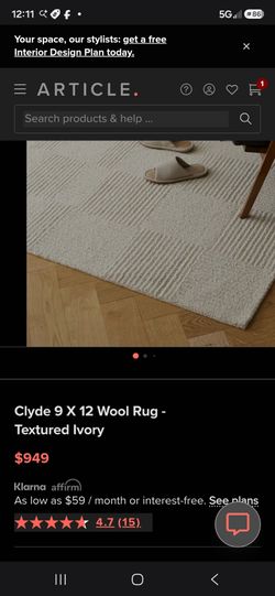 Clyde textured rug 9×12 by Article