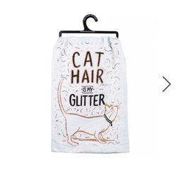 Primitives by Kathy Cat Hair Tea Towel