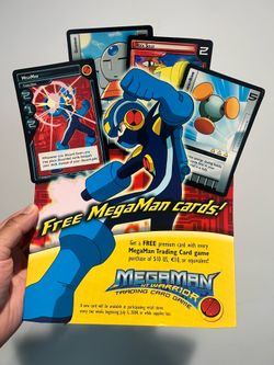 Megaman NT Warrior TCG promo display standee