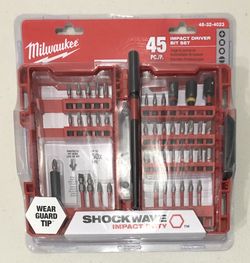 New Milwaukee 45pc Drill Bit Set