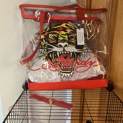 100% Authentic PVC Ed Hardy Tote Bag 