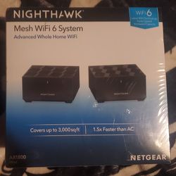 NETGEAR Nighthawk Home Mesh WiFi 6 System (MK62) - AX1800 router with 1 satellite extender, coverage up to 3,000 sq. ft. and 25+ devices