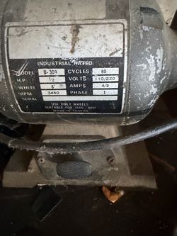 Bench mount grinder.