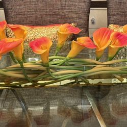 Orange Calla Lillies Center Piece 