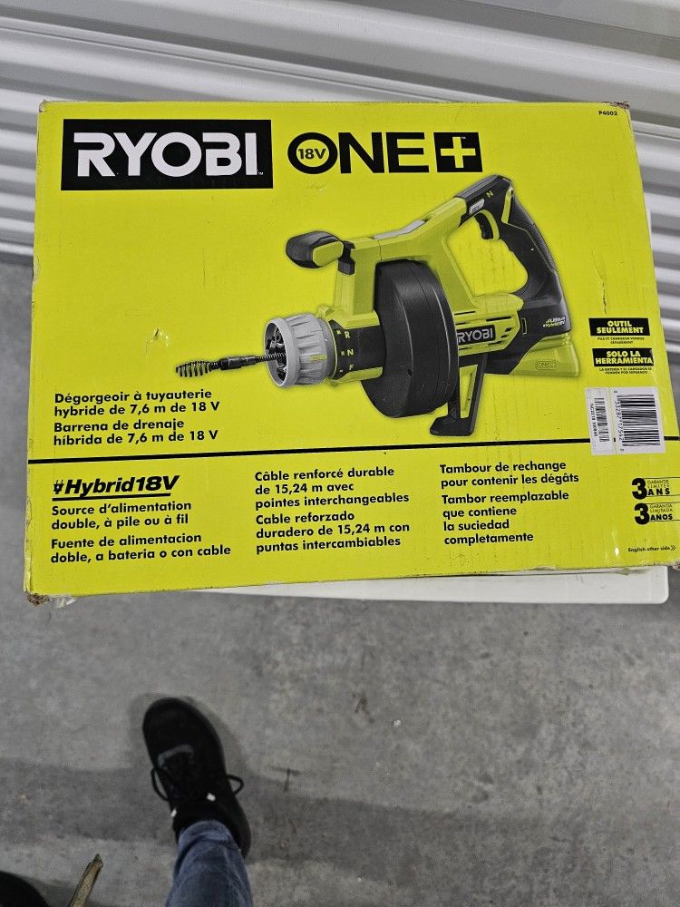 Ryobi 18v Hybrid Drain Auger