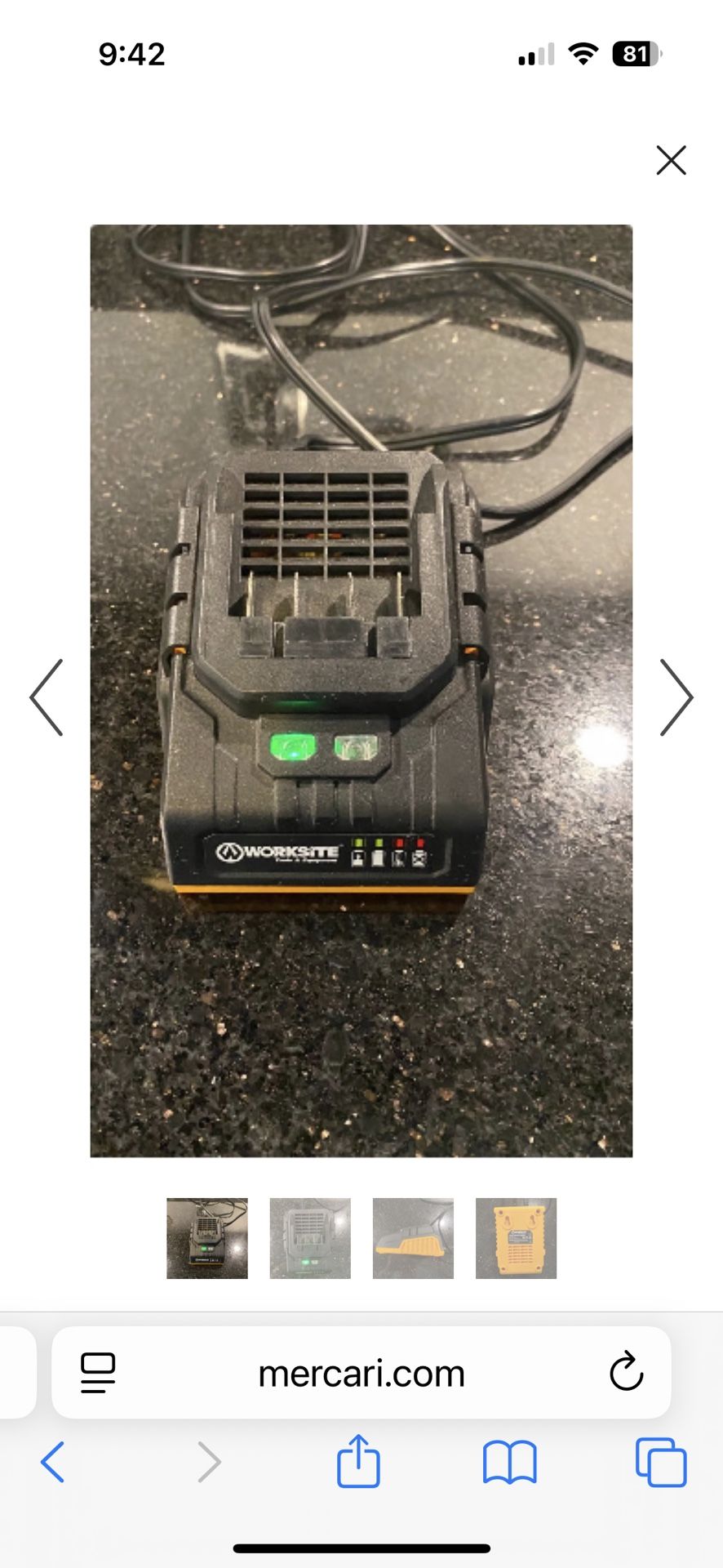 2 Set - Worksite 20V Battery Charger Model CH0040A-2020U