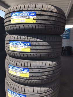 225/55R17 Accelera $320 all 4 Installed w free alignment