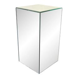 Decorum Furniture Mirrored Block  Pedestal / Column