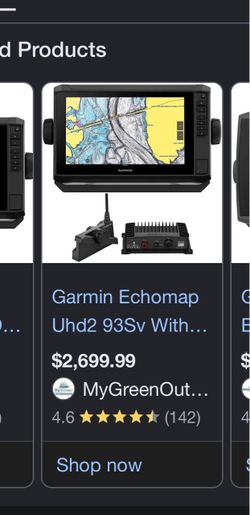 Garmin Echomap UHD2 93sv Fish Finder