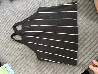 Striped Black And White Tank Top