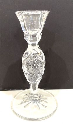 CRYSTAL - STAR OF DAVID CANDLESTICK HOLDER 