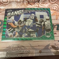 2021 Mosaic Johnathan  taylor NFL Bang Green Prizm #B-7 - Indianapolis Colts