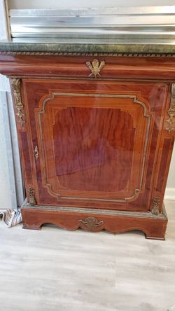 Antique Marble top Louis xvi cabinet, Sideboard Buffet