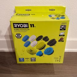 RYOBI Scrubber Accessory Kit (11-Piece) with Hex Shank Compatibility