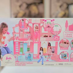 Barbie Heart & Hand Townhouse Playset with 3 Levels + 40 Accessories