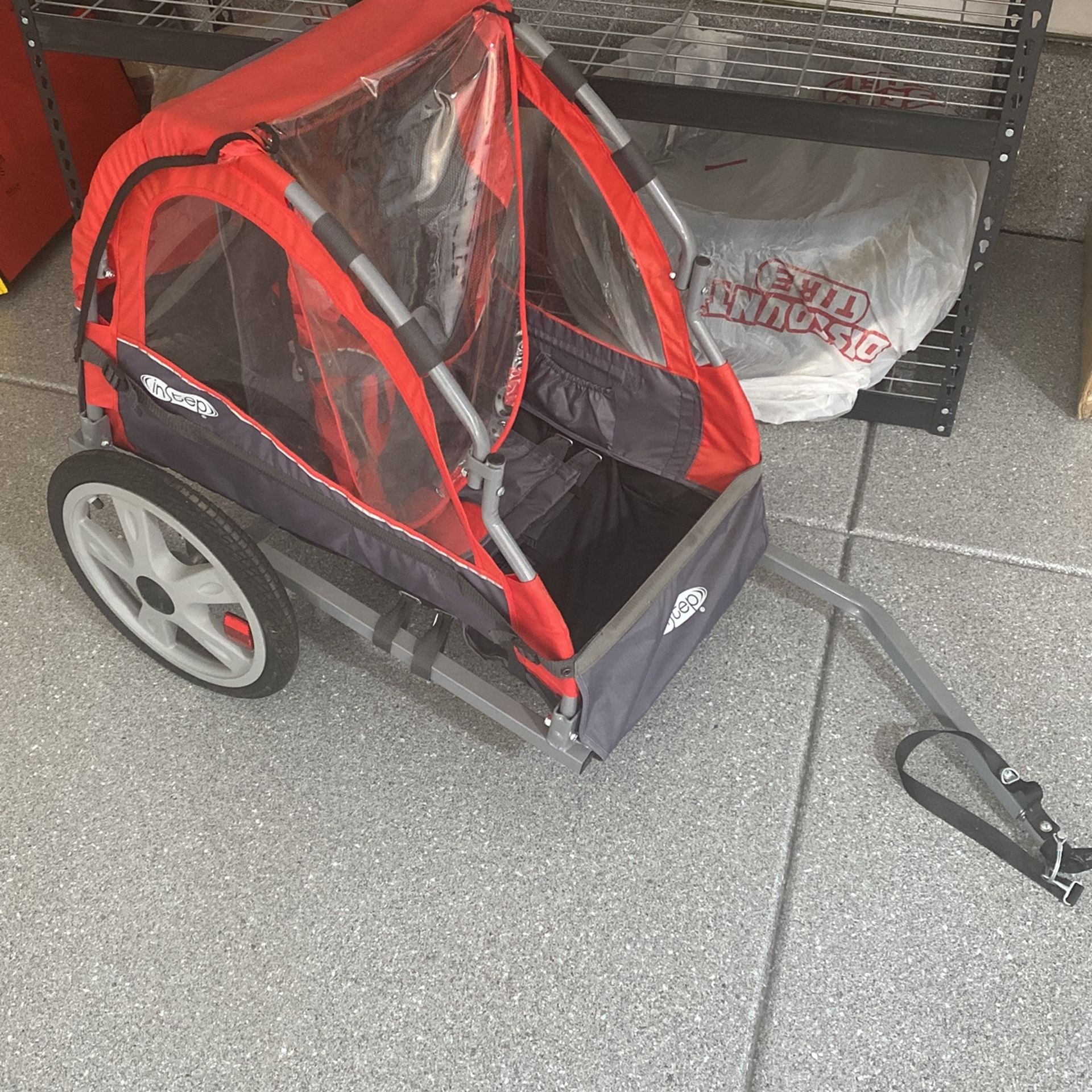 Instep Sync and Take 2 Bike Trailer for Kids, Single and Double Seat Options, 5-Point Harness, Folding Frame, Quick Release Wheels, Easy Storage, With
