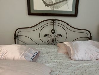 King size bed frame and box spring