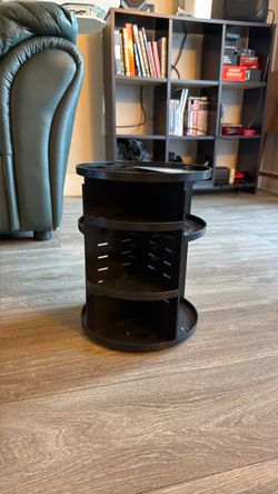 Black Rotating Organizer Tower