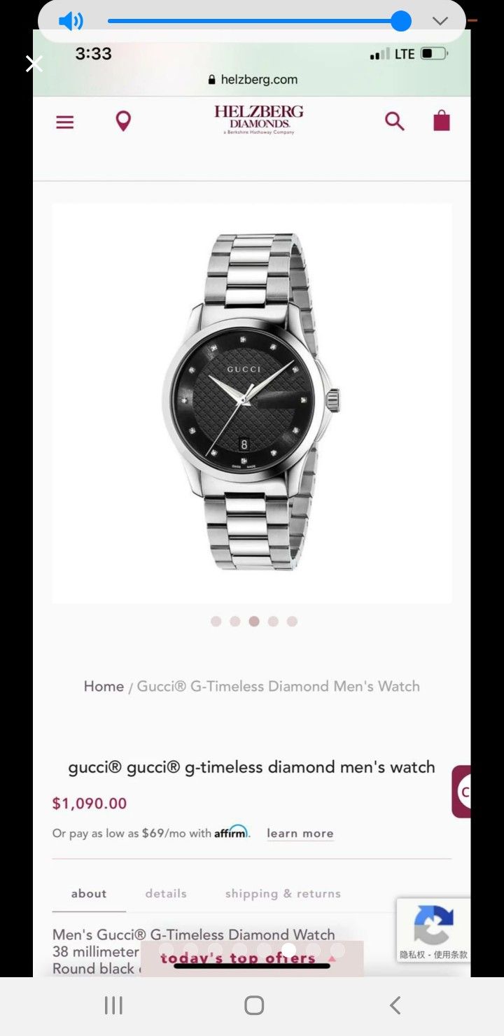 Gucci G Timeless Mens Diamond Watch for Sale in Laredo TX OfferUp