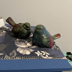 SET OF TEAL BIRD DECOR!  Beautiful Little Birdies.