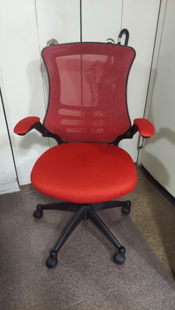 Office chair with wheels, works very well.