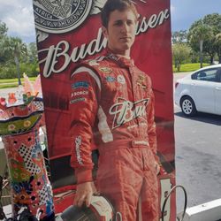 Cool large double sided Nascar Budweiser Vinyl piece