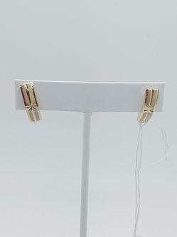 10k Tri Color Earring 1DWT