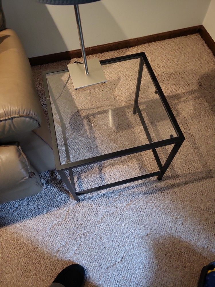 2 Glass Top End Tables