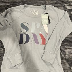 Chaser spa day print sweatshirt  Size S 