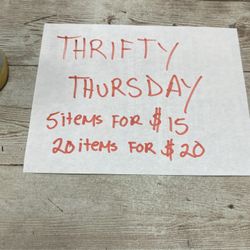 THRIFTY THURSDAY $5