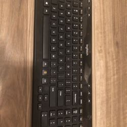 Black Logitech Computer Keyboard  