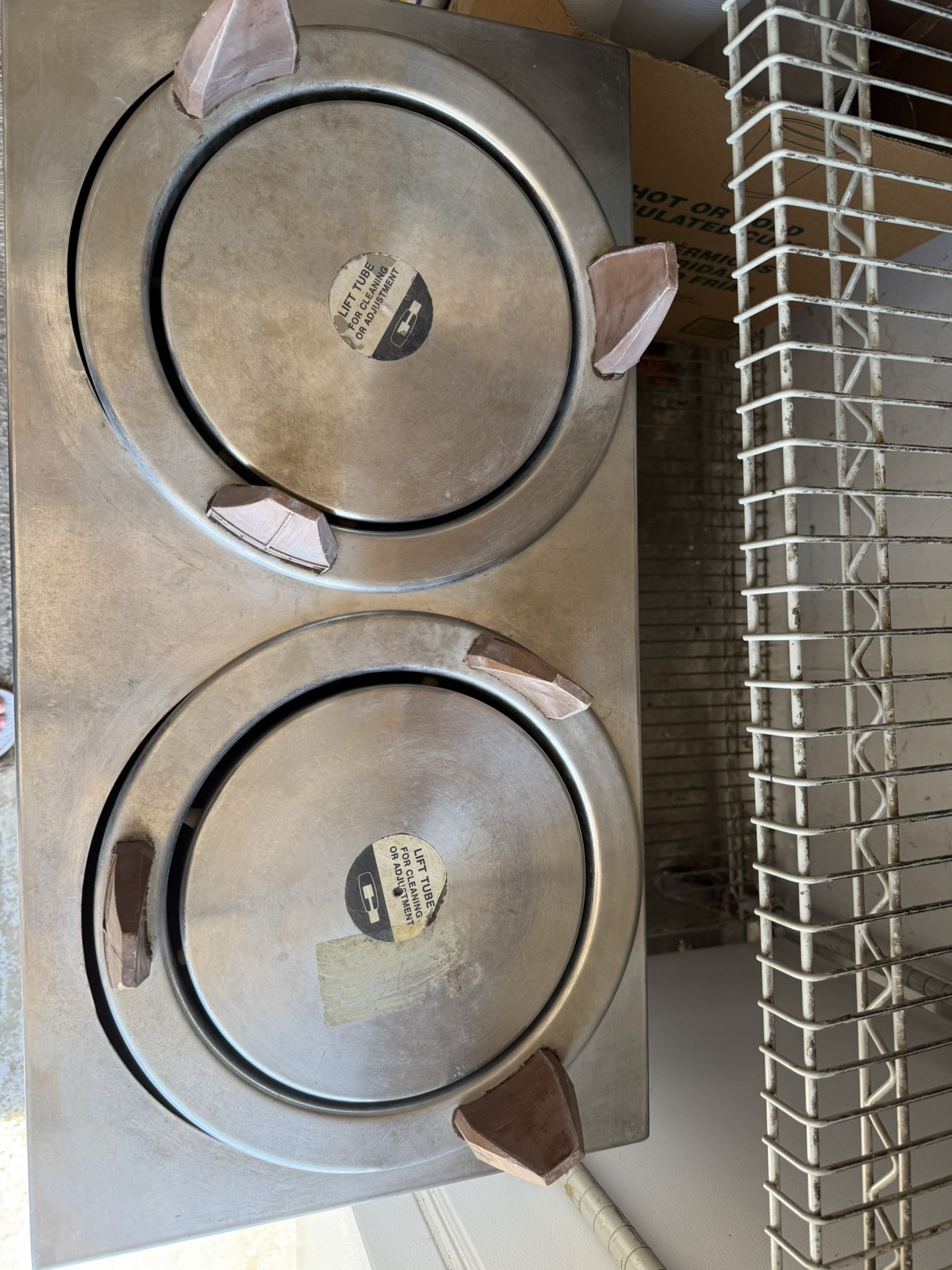 Stainless Steel Two Stack Plate Dispenser